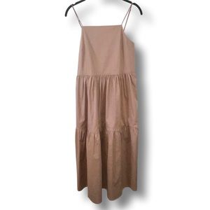 House of Harlow X Revolve brown cotton spandex tiered sun dress NWOT